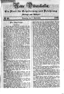 Neue Didaskalia (Pfälzer) Sonntag 7. September 1862