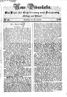 Neue Didaskalia (Pfälzer) Sonntag 26. Oktober 1862