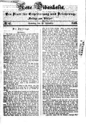 Neue Didaskalia (Pfälzer) Sonntag 30. November 1862