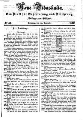 Neue Didaskalia (Pfälzer) Sonntag 14. Dezember 1862