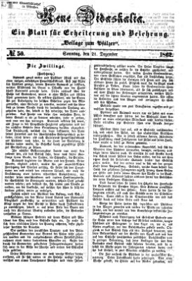 Neue Didaskalia (Pfälzer) Sonntag 21. Dezember 1862