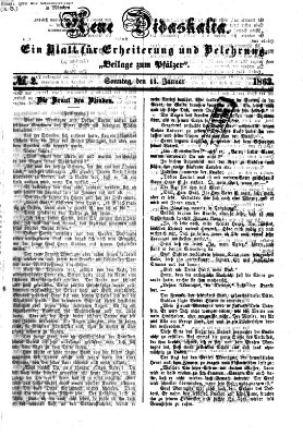 Neue Didaskalia (Pfälzer) Sonntag 11. Januar 1863