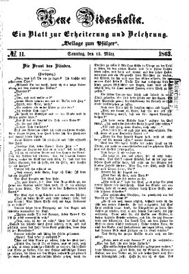 Neue Didaskalia (Pfälzer) Sonntag 15. März 1863