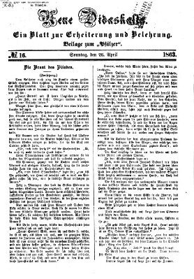 Neue Didaskalia (Pfälzer) Sonntag 26. April 1863