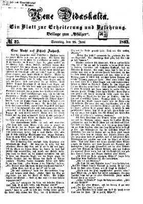 Neue Didaskalia (Pfälzer) Sonntag 28. Juni 1863