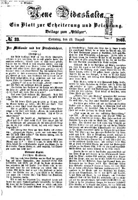 Neue Didaskalia (Pfälzer) Sonntag 23. August 1863