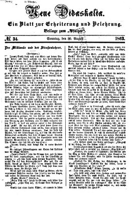 Neue Didaskalia (Pfälzer) Sonntag 30. August 1863