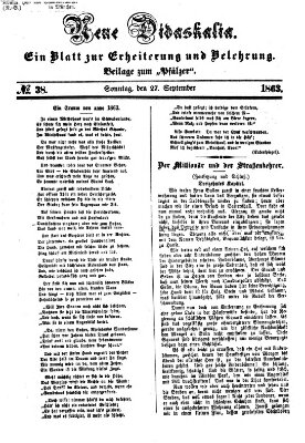 Neue Didaskalia (Pfälzer) Sonntag 27. September 1863