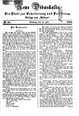 Neue Didaskalia (Pfälzer) Sonntag 10. Juli 1864