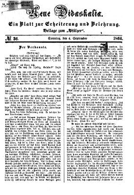 Neue Didaskalia (Pfälzer) Sonntag 4. September 1864