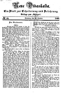 Neue Didaskalia (Pfälzer) Sonntag 30. Oktober 1864