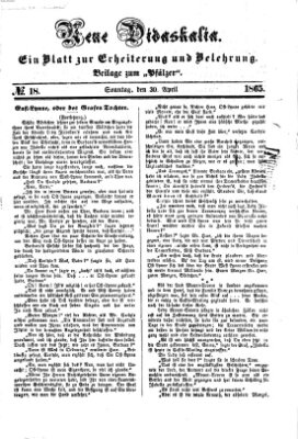 Neue Didaskalia (Pfälzer) Sonntag 30. April 1865