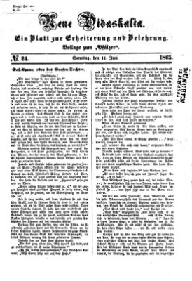 Neue Didaskalia (Pfälzer) Sonntag 11. Juni 1865