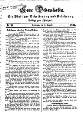 Neue Didaskalia (Pfälzer) Sonntag 6. August 1865