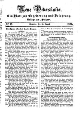 Neue Didaskalia (Pfälzer) Sonntag 13. August 1865