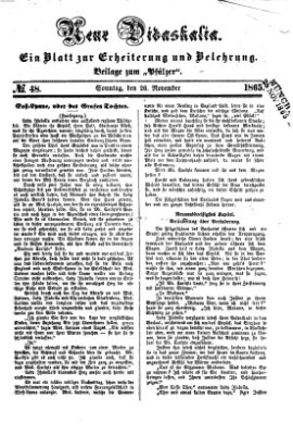 Neue Didaskalia (Pfälzer) Sonntag 26. November 1865