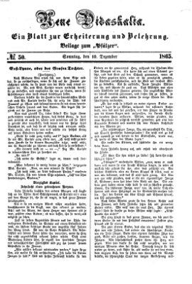 Neue Didaskalia (Pfälzer) Sonntag 10. Dezember 1865