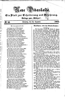 Neue Didaskalia (Pfälzer) Sonntag 24. Dezember 1865