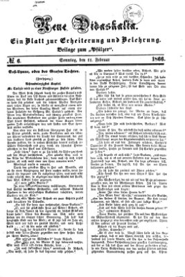 Neue Didaskalia (Pfälzer) Sonntag 11. Februar 1866