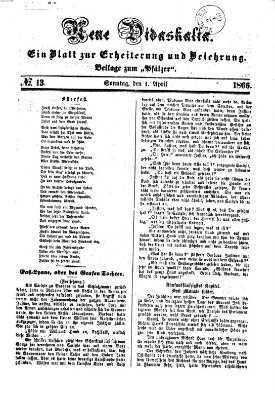 Neue Didaskalia (Pfälzer) Sonntag 1. April 1866