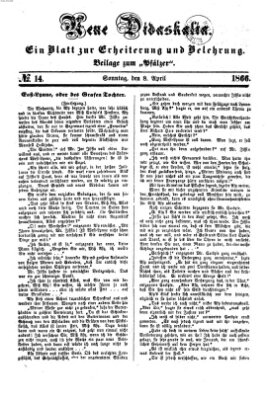 Neue Didaskalia (Pfälzer) Sonntag 8. April 1866