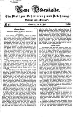 Neue Didaskalia (Pfälzer) Sonntag 8. Juli 1866