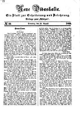 Neue Didaskalia (Pfälzer) Sonntag 12. August 1866