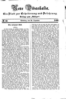 Neue Didaskalia (Pfälzer) Sonntag 30. Dezember 1866