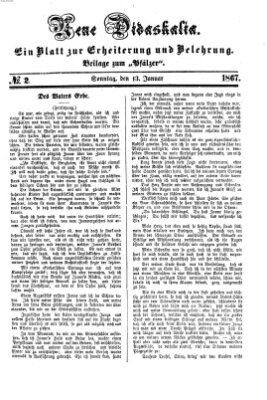 Neue Didaskalia (Pfälzer) Sonntag 13. Januar 1867