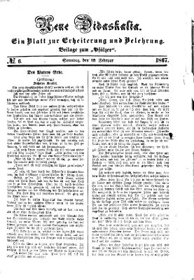 Neue Didaskalia (Pfälzer) Sonntag 10. Februar 1867