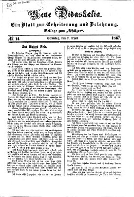 Neue Didaskalia (Pfälzer) Sonntag 7. April 1867