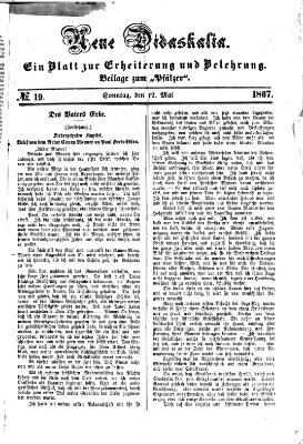 Neue Didaskalia (Pfälzer) Sonntag 12. Mai 1867