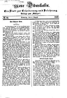 Neue Didaskalia (Pfälzer) Sonntag 4. August 1867