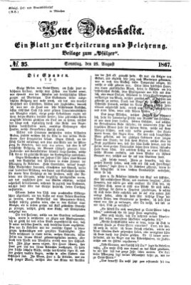 Neue Didaskalia (Pfälzer) Sonntag 25. August 1867