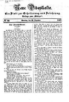 Neue Didaskalia (Pfälzer) Sonntag 22. Dezember 1867