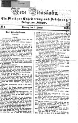 Neue Didaskalia (Pfälzer) Sonntag 5. Januar 1868