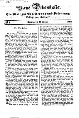 Neue Didaskalia (Pfälzer) Sonntag 12. Januar 1868