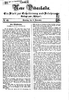 Neue Didaskalia (Pfälzer) Sonntag 8. November 1868