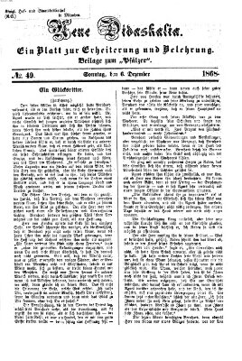 Neue Didaskalia (Pfälzer) Sonntag 6. Dezember 1868