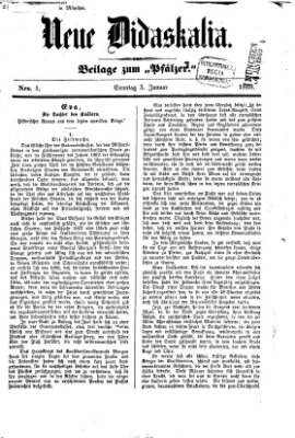 Neue Didaskalia (Pfälzer) Sonntag 3. Januar 1869