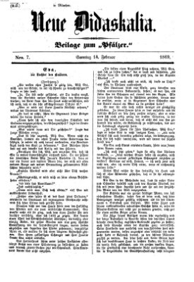 Neue Didaskalia (Pfälzer) Sonntag 14. Februar 1869