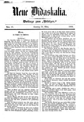 Neue Didaskalia (Pfälzer) Sonntag 21. März 1869