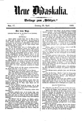 Neue Didaskalia (Pfälzer) Sonntag 25. April 1869