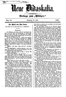 Neue Didaskalia (Pfälzer) Sonntag 11. Juli 1869