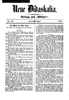 Neue Didaskalia (Pfälzer) Sonntag 15. August 1869