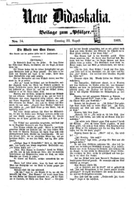 Neue Didaskalia (Pfälzer) Sonntag 22. August 1869