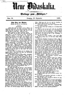 Neue Didaskalia (Pfälzer) Sonntag 19. September 1869