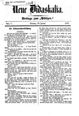 Neue Didaskalia (Pfälzer) Sonntag 30. Januar 1870