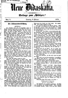 Neue Didaskalia (Pfälzer) Sonntag 6. Februar 1870