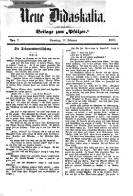 Neue Didaskalia (Pfälzer) Sonntag 13. Februar 1870